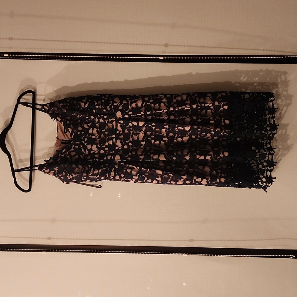 City Chic blue dress with tan, size 18